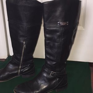 SALE COACH LEATHER BLACK BOOTS (WINTER OR RAIN)